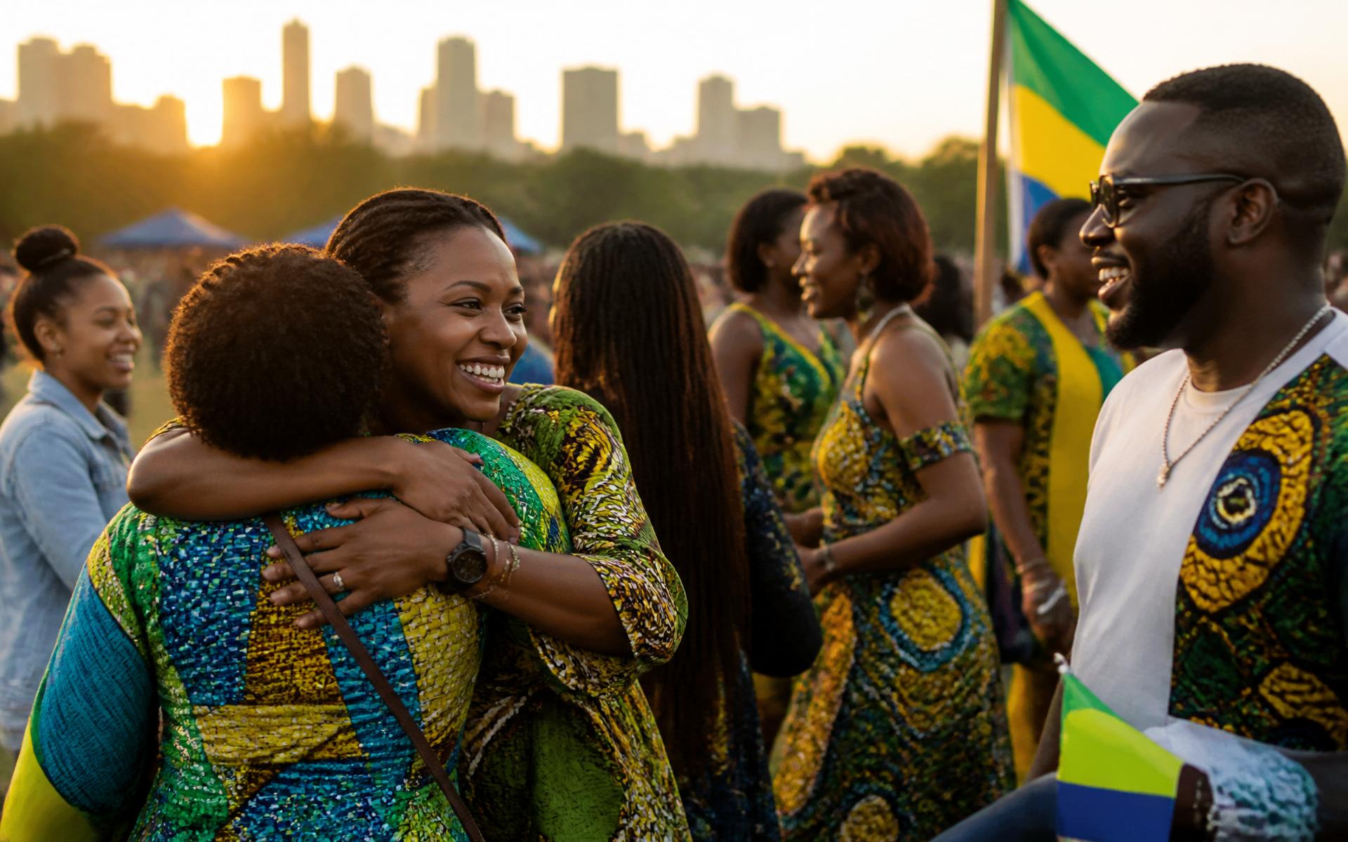 Membres de la Communauté Gabonaise de Houston lors d'une célébration